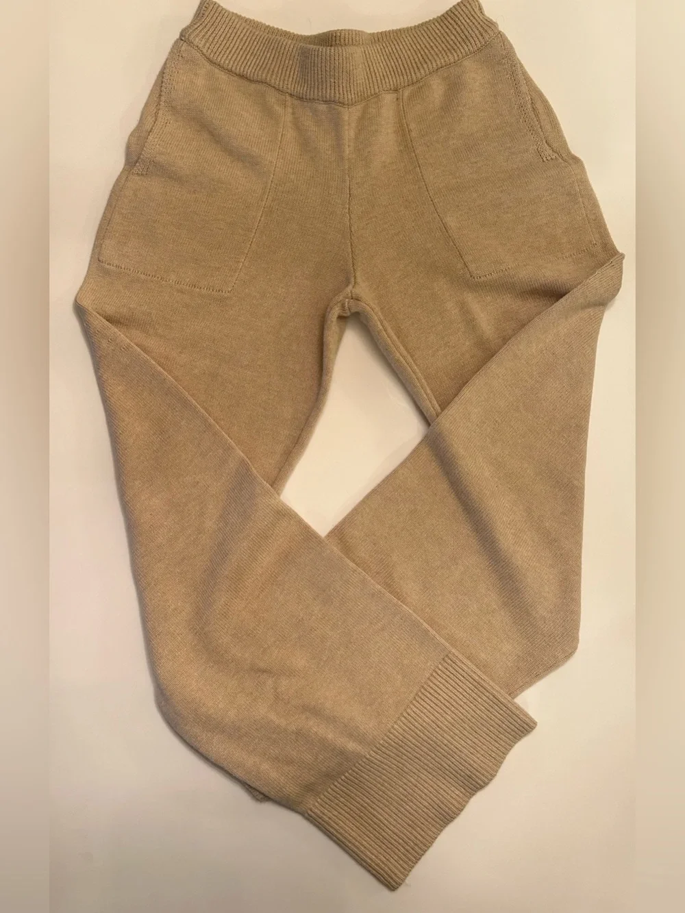 Free People Beach Solar Wide-Leg High-Rise Cream Pants